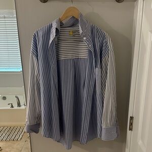 Blue and White Striped Shirt